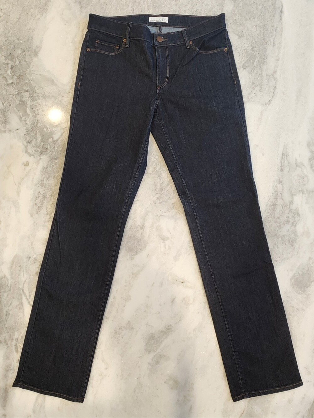 Ann Taylor Loft Women's  Modern Straight Leg Dark Indigo Jeans
